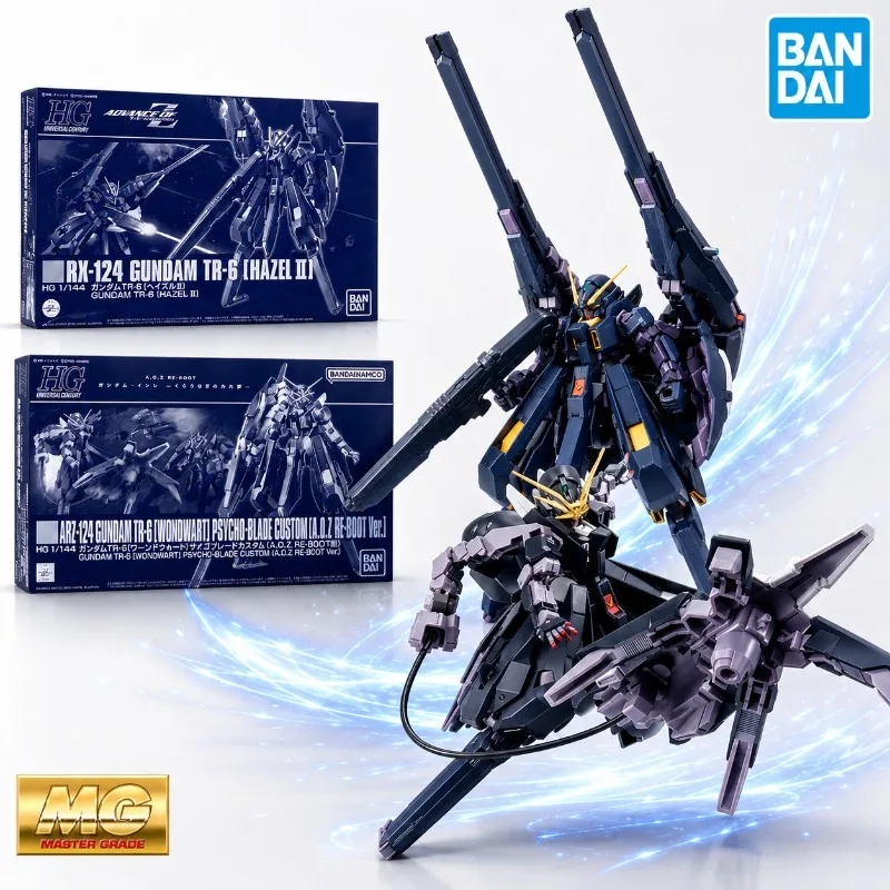 Bandai Original HGUC 1/144 Gundam TR6 Wondwart Psycho Blade Custom Hazel II Figurines d'Action Anime Kit de Modèle à Assembler Jouets Cadeaux