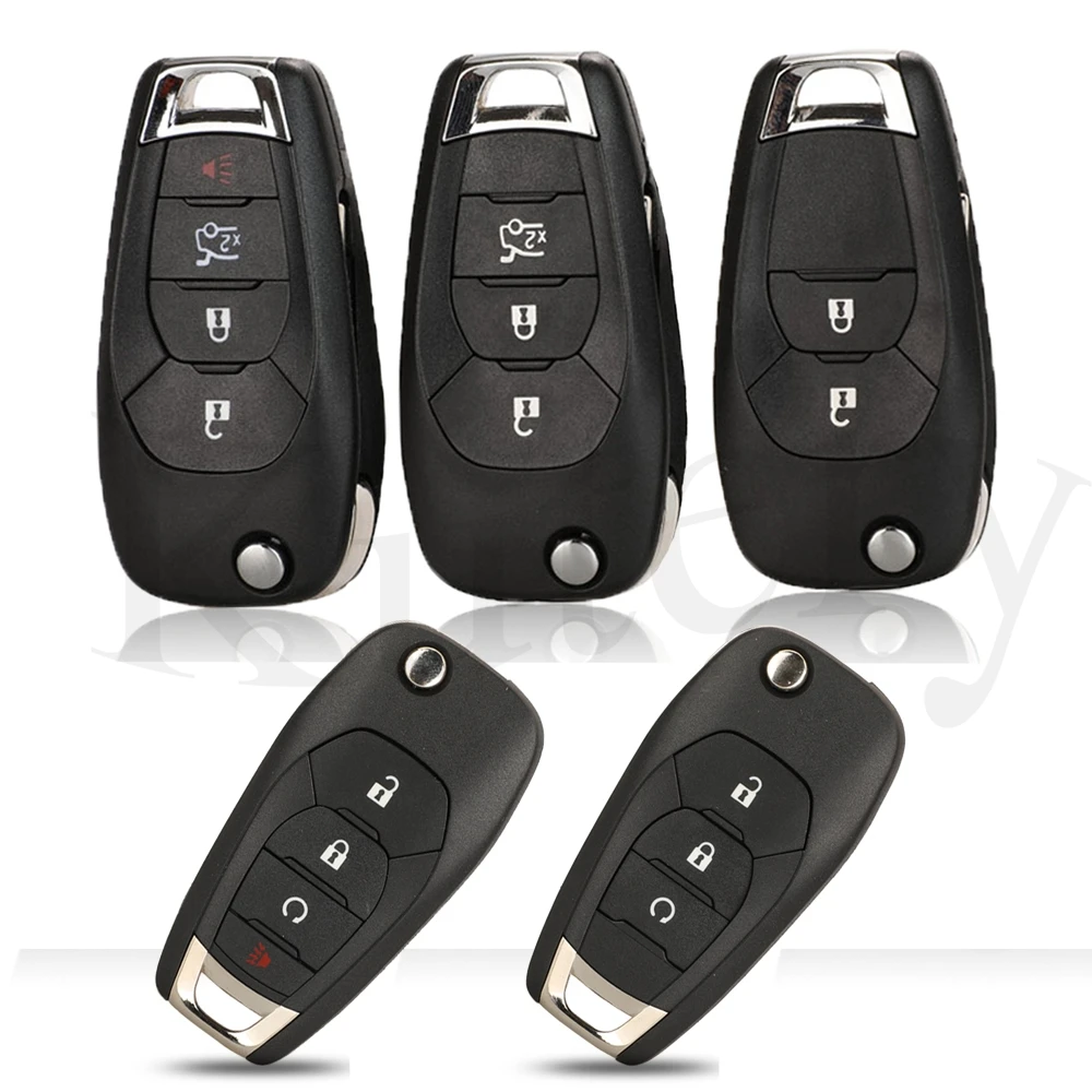 kutery 2/3/4 ปุ่มรีโมทพลิก Key Fob เชลล์กรณีสำหรับเชฟโรเลตครูซอาวีโอ 2014-2018