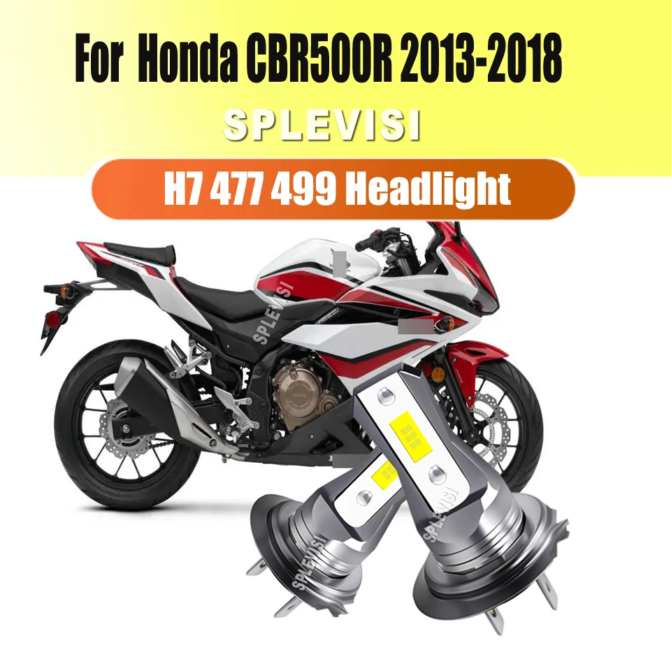 Long-Lasting Brightness for Every Journey HID White 6000K LED Bulbs H7 For Honda CBR500R 2013 2014 2015 2016 2017 2018