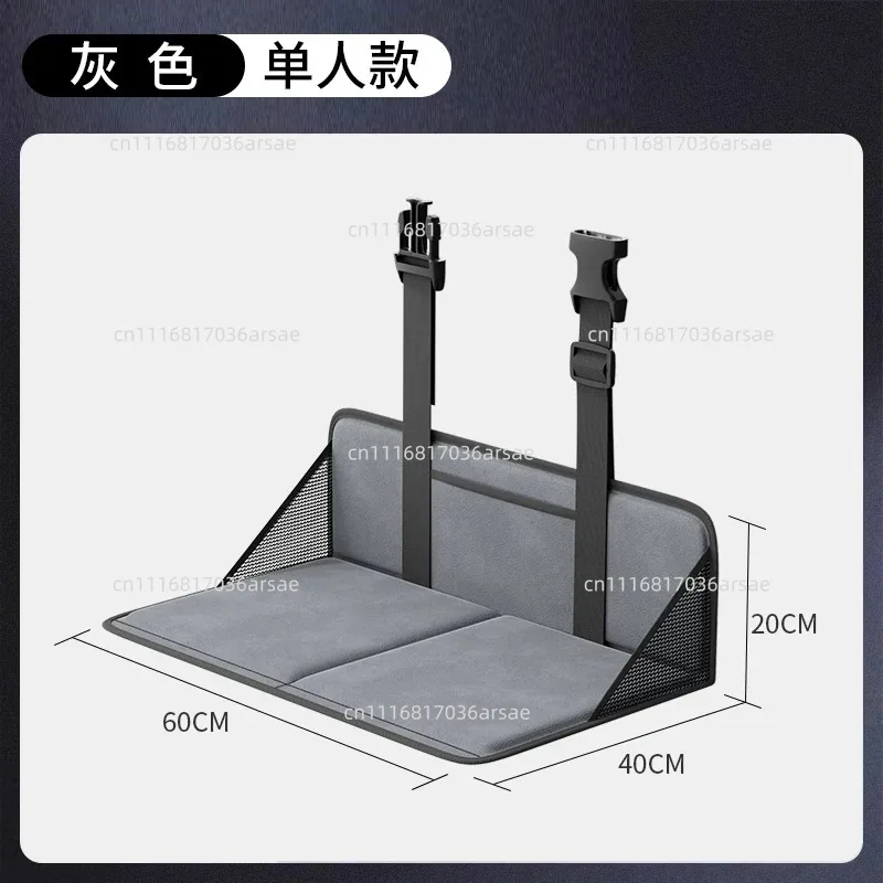 Single Seat Rear Seat Extender with Headrest Baffle SUV Trunk Flat Sleep Extension Board Camping Road Trip Accessory