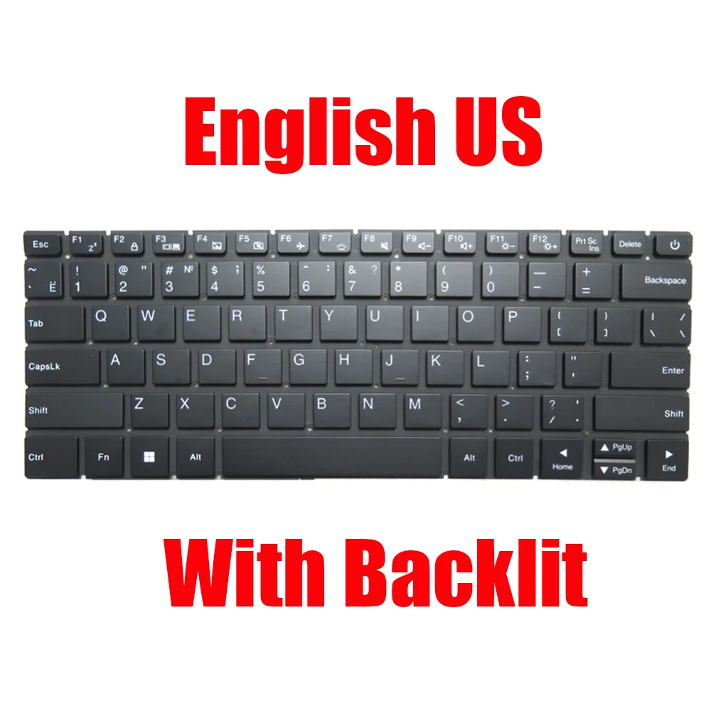 

RU US Laptop Keyboard 6716D-US-DOK DOK0093 D0K0093 NB17-6716D10HB0US Russia English Black With Backlit New