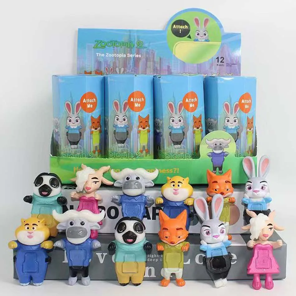 

2025 Лидер продаж 12P Zootopia Judith Nick модная слепая коробка ручной работы слепая коробка подарочная игрушка модель аниме коллекция ручной работы орнамент