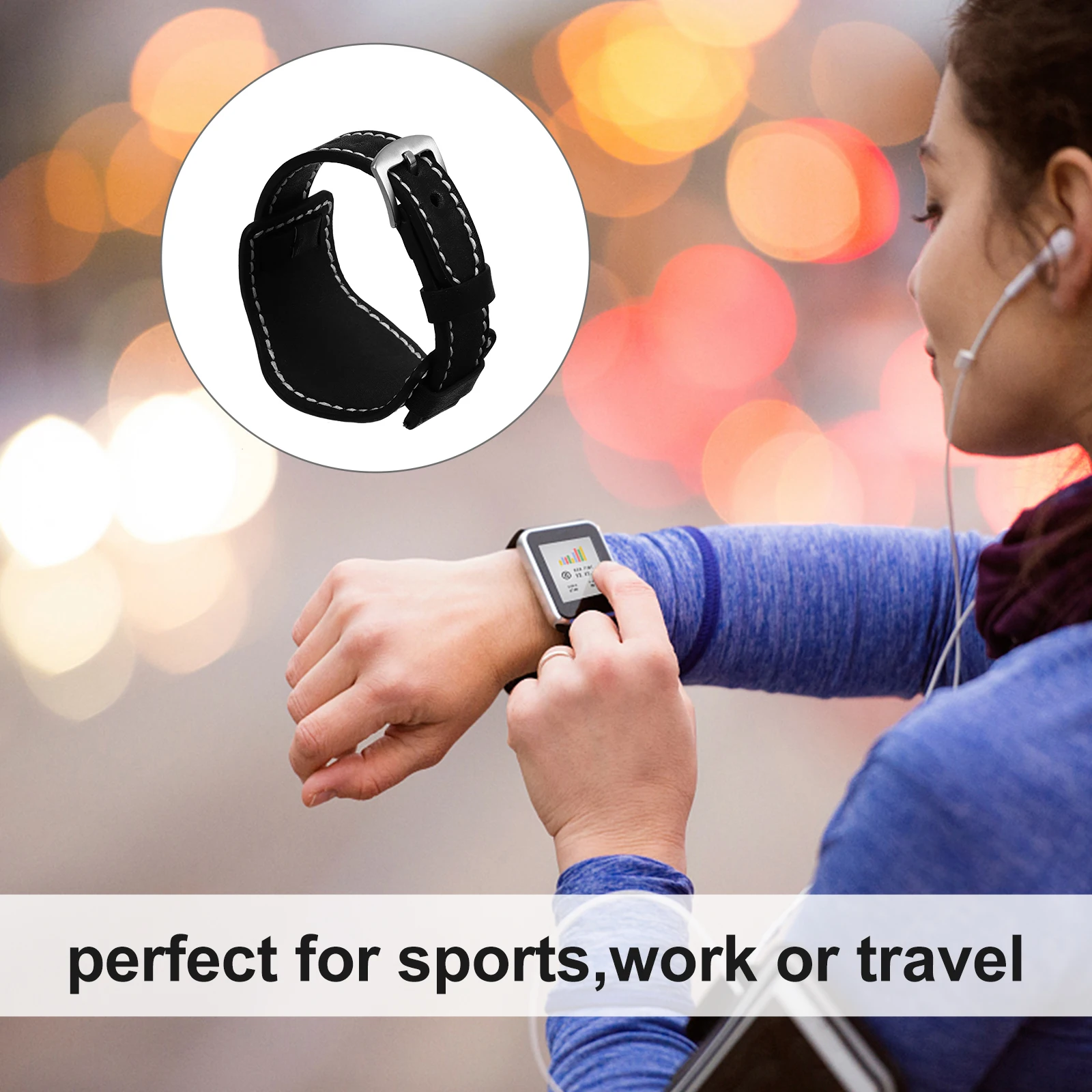 

Strap Anti-metal Allergic Watch Band Ring Gold Women Black Replacement