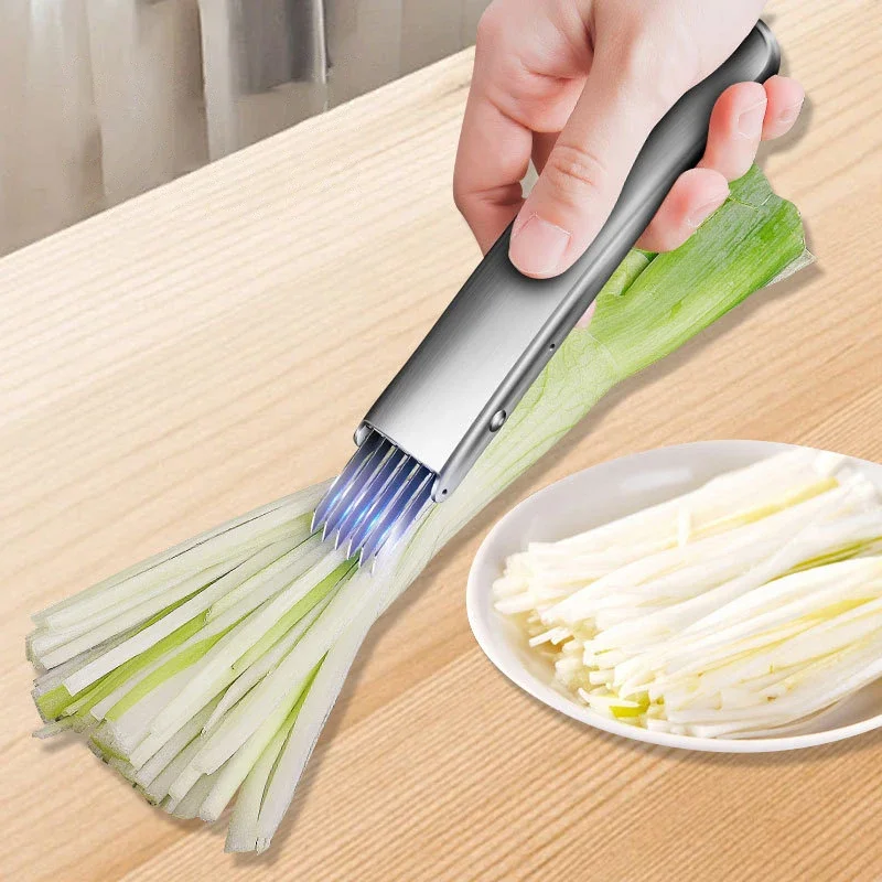1 szt. Krajalnica do warzyw z włókna jedwabiu, krajalnica do cebuli, krajalnica do warzyw kuchenna, krajalnica do cebuli ze stali nierdzewnej, siekacz do warzyw