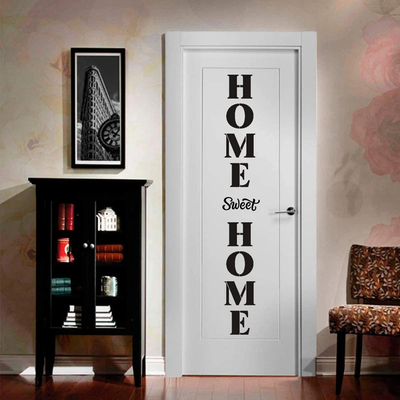 Большой вертикальный домашний милый фон из дерева, многоразовый трафарет для деревянных знаков, холста и поделок своими руками