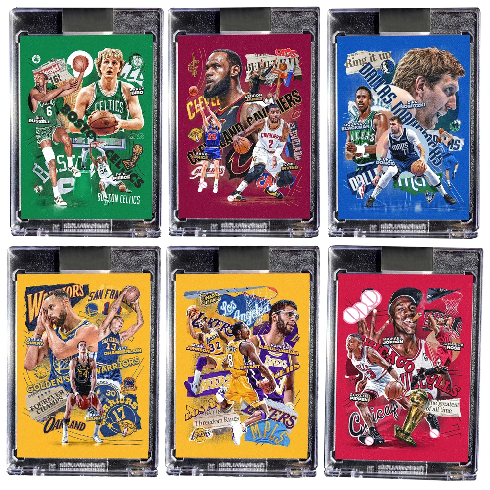 PANINI DIY casero Jordan rose Doncic James Harden Dirk Nowitzki Curry MOSES MALONE tarjetas coleccionables ladrillos regalos de vacaciones