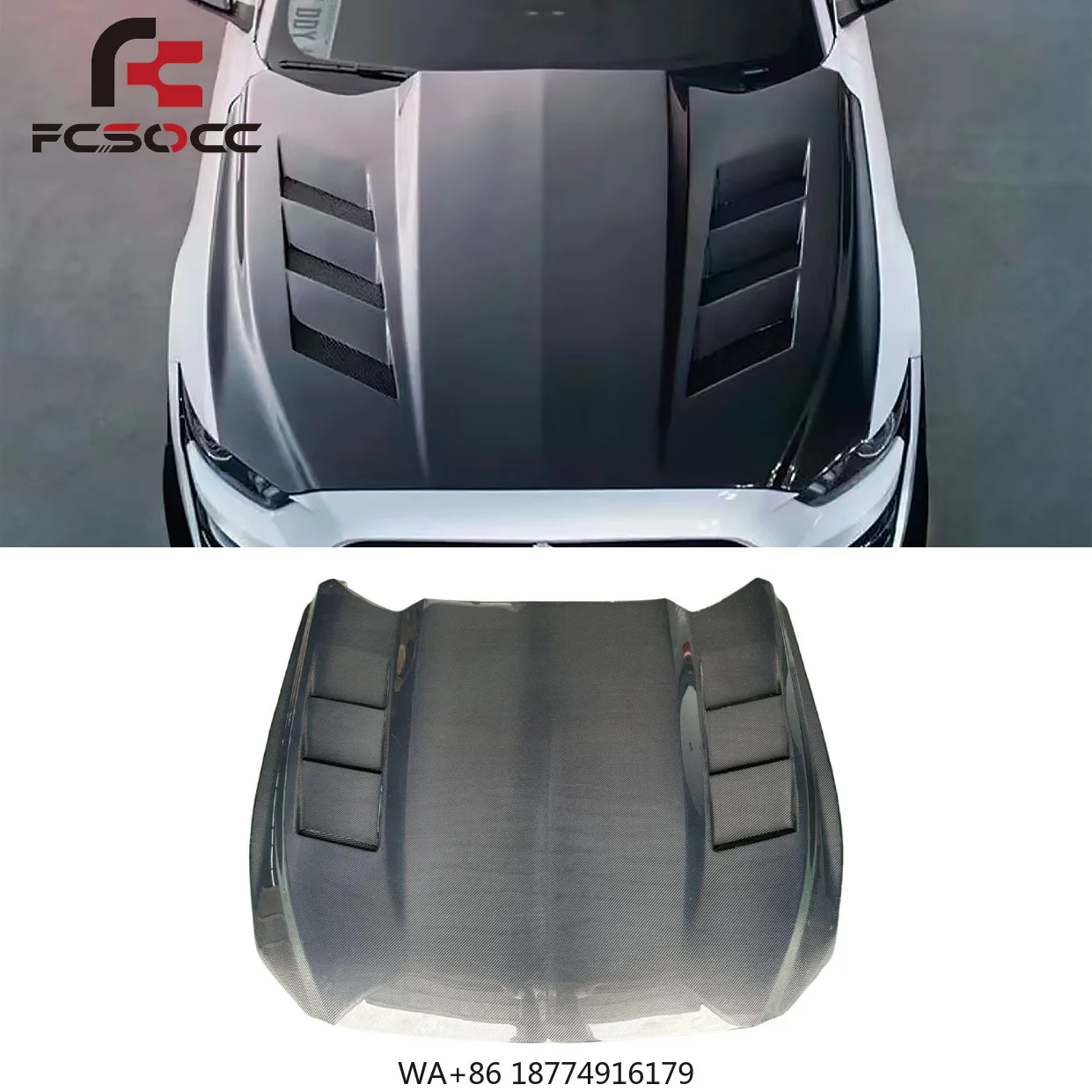 

Carbon Fiber Front Engine Hood for 2015-2017 AC Style Bonnet Cover Body Kit Car Auto Parts