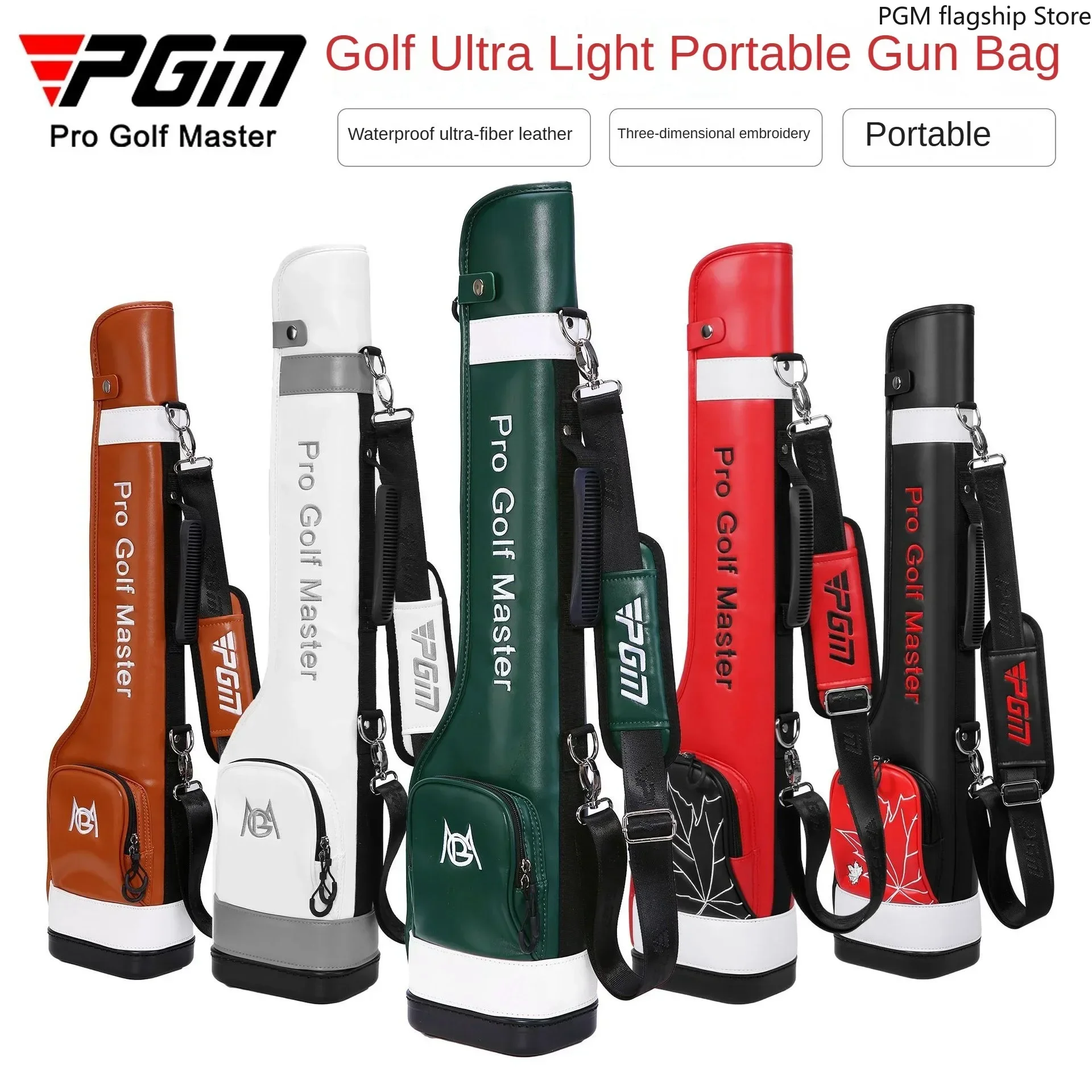 

PGM Golf Half Gun Bag Portable Golf Bag Waterproof Microfiber Leather Easy To Clean Can Hold 5 Clubs QIAB025