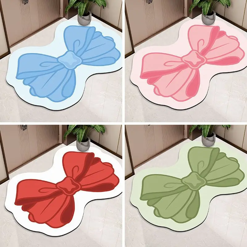 Girly Diatom Mud Absorbent Floor Mat Bathroom Soft Mat Entry Bathroom Non-slip Bathroom Door Mat Carpet