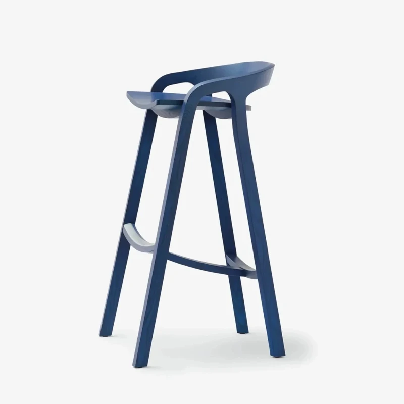 

Nordic light luxury solid wood bar chair modern minimalist creative home high stool cafe front desk backrest bar chair