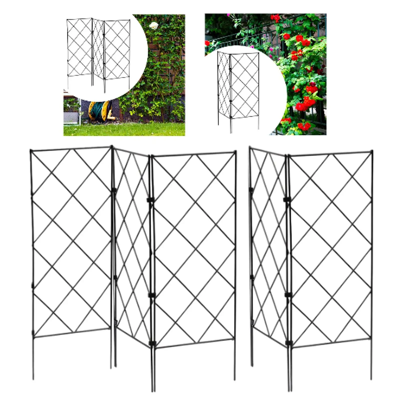 

Climbing Plants Garden Trellis Portable Heavy Duty Convenient Plant Flower Trellis for Outdoor Indoor Patio Backyard Porch Lawn