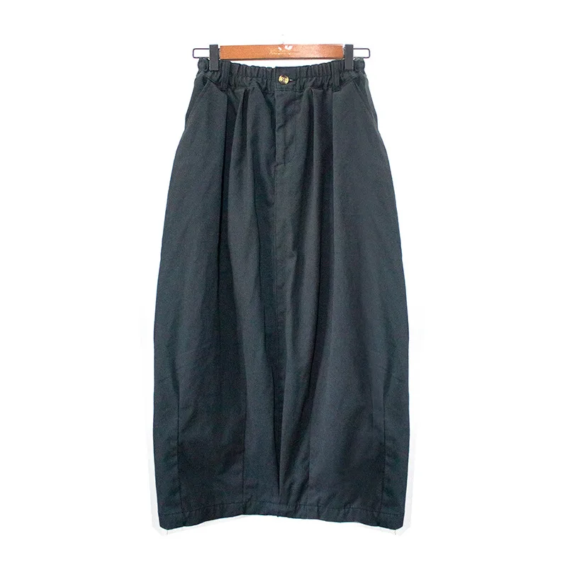 

Summer Autumn Slimming High-Rise Casual Skirt Pure Cotton Flouffant f-length Skirt Comfortable Forest System Japanes...