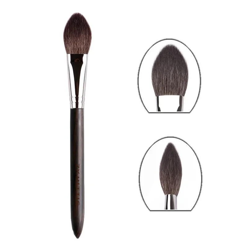 فرشاة أحمر الخدود ZX.MITTIS من خشب الأبنوس، فرشاة مكياج للوجه مدببة دقيقة لأحمر الخدود #6