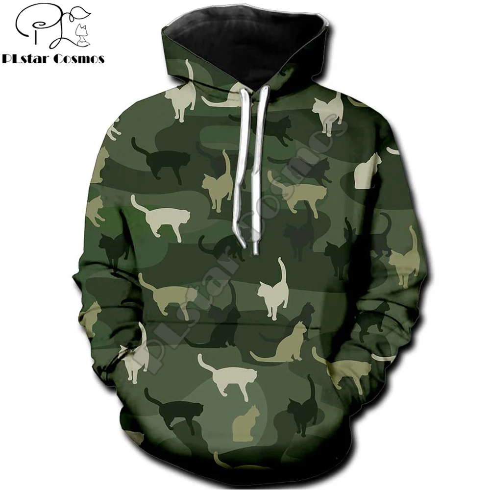 Cat Camouflage It’s the Purrfect 3D All Over Printed Mens Hoodies & Sweatshirt Unisex Casual zip hoodies sudadera hombre MT-29