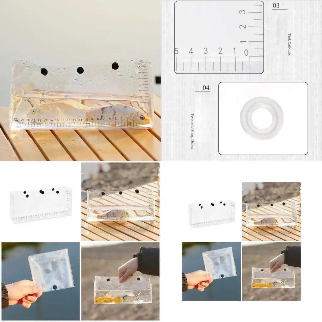 

Y1UC Folding Fish Observation Bag Clear Fish Weigh Bag for Observing Backpacking