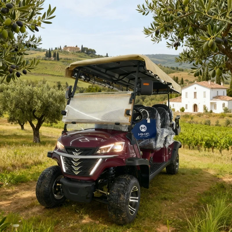 

Ваш партнер по катанию на отдыхе — тихий электрический тележок для гольфа для круизания на курорте, пляж и закате