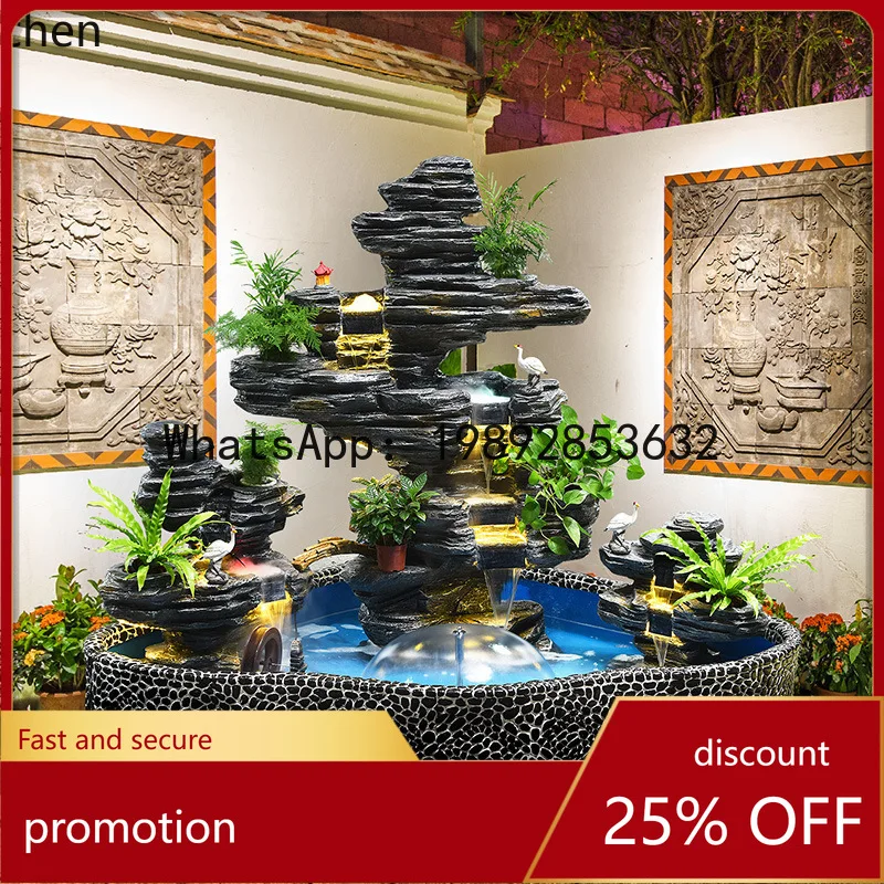 

YFY Rockery Water Fountain Courtyard Villa Landscaping Landscape Ornament Balcony Clubhouse Humidifying Water Feature Fish Pond