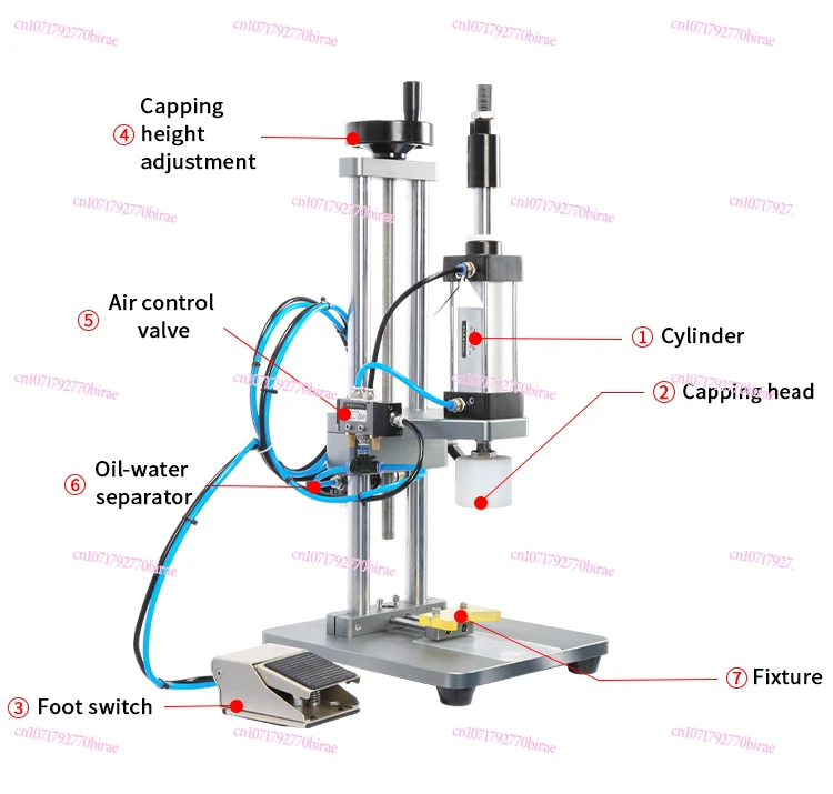 

Semi-automatic Pneumatic Capping Chuck Machine, Perfume Bottle