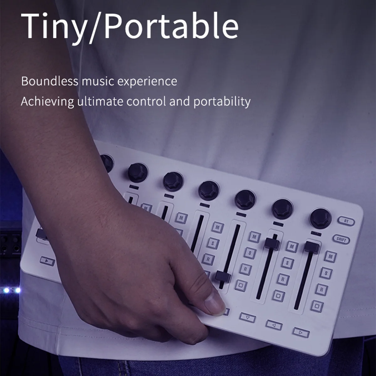 M-VAVE SMC-Mixer Wireless MIDI Controller Mixing Console Connection Rechargeable Type-C Supply USB for Windows/Mac/Ios/Android