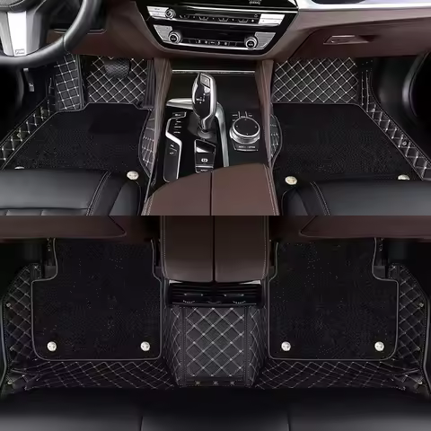 Luxury Double Deck Full Coverage Car Floor Mats for Cadillac SRX 5 Seat 2010-2016 CT4 CT5 CT6 2020-2023 Car Accessories