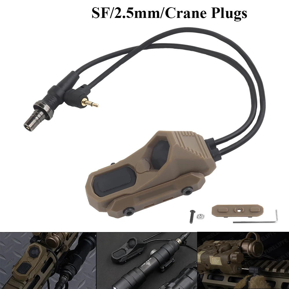 

Охотничий фонарь, тактический фонарик, лазерная кнопка PEQ, пульт дистанционного управления AXON, двухпроводной двухфункциональный переключатель давления SF/2,5/крановая вилка