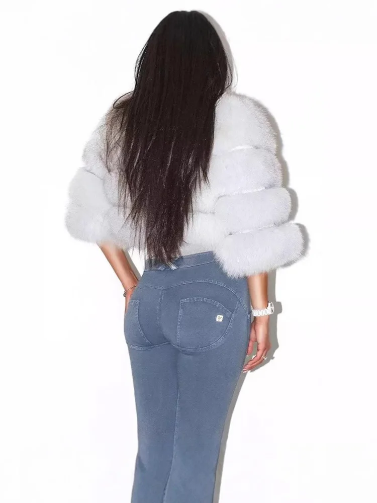 ZADORIN Sexy Half Sleeve Cropped Fluffy Faux Fur Coat Woman Fur Coats Winter Short Fur Jackets Sexy Tops New in Coats & Jackets
