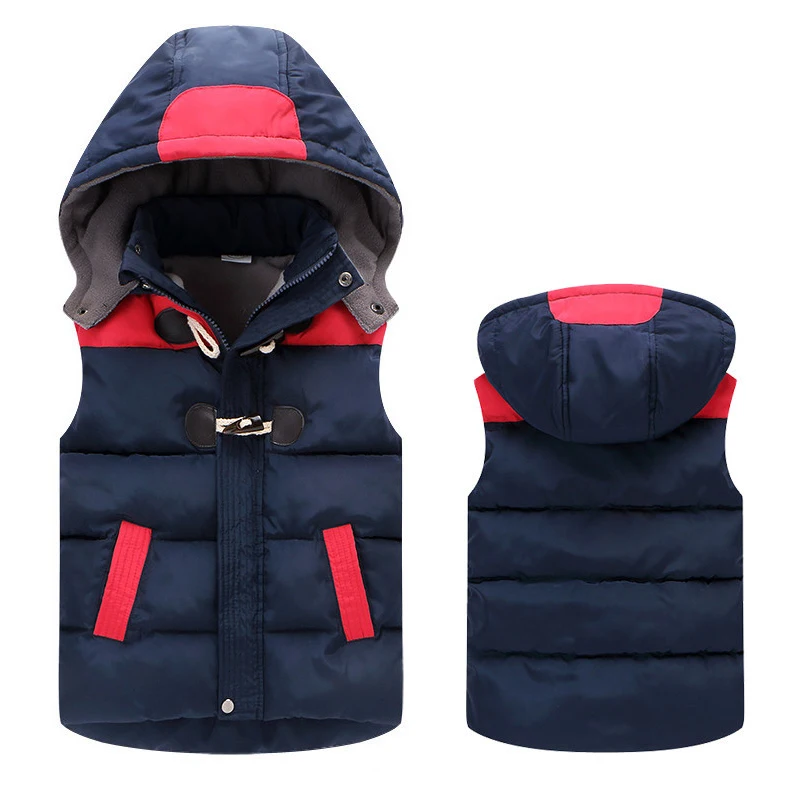 2026 Winter Kinderwesten Warme Kapuzenweste Ärmellose Jacke für Kleinkinder Baumwoll-Kinderkleidung Jungen Mädchen Oberbekleidung – Detail 1