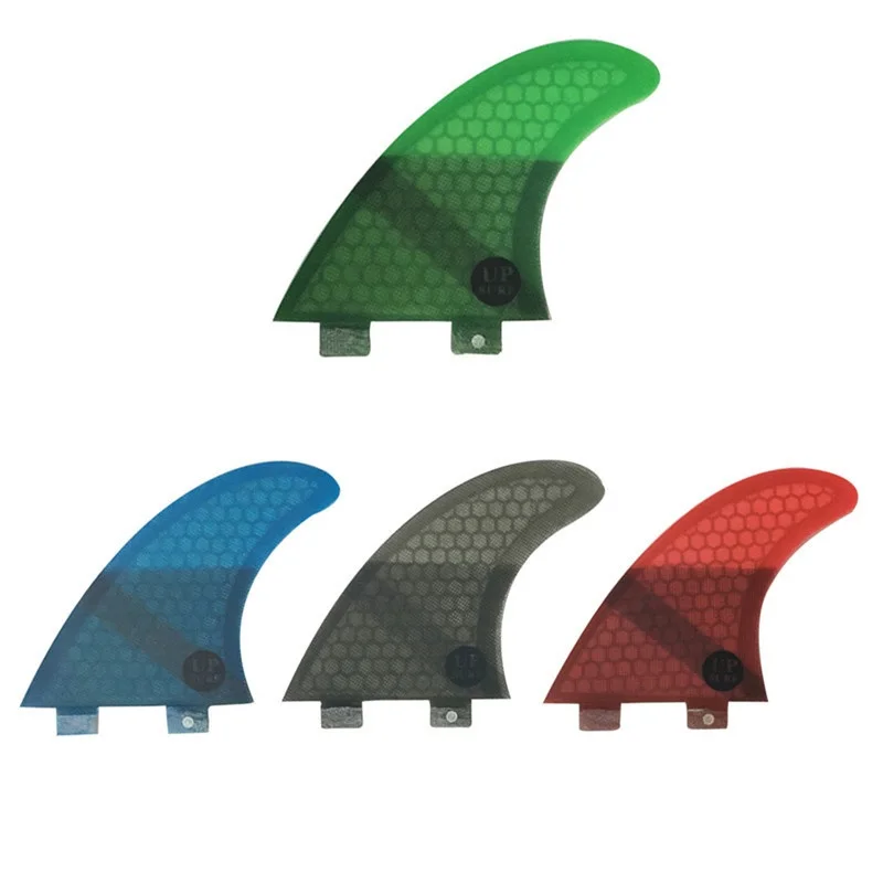 GL/ S/ M/ L/ UK2.1 UPSURF FCS Performer Twin & Tri & Quad Sets Surfboard Fins Honeycomb Carbon Fin Double Tabs 1 Surfing Fins