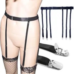 Adjustable Garter Belt New Leg Sock Elastic Thigh High Stockings Simplicity 4/6 Metal Clips Suspenders Belt Women