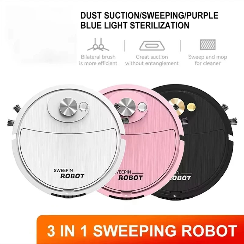 3 In 1 Smart Sweeping Robot Home Mini Sweeper Sweeping and Vacuuming Wireless Vacuum Cleaner Sweeping Robots For Home Use