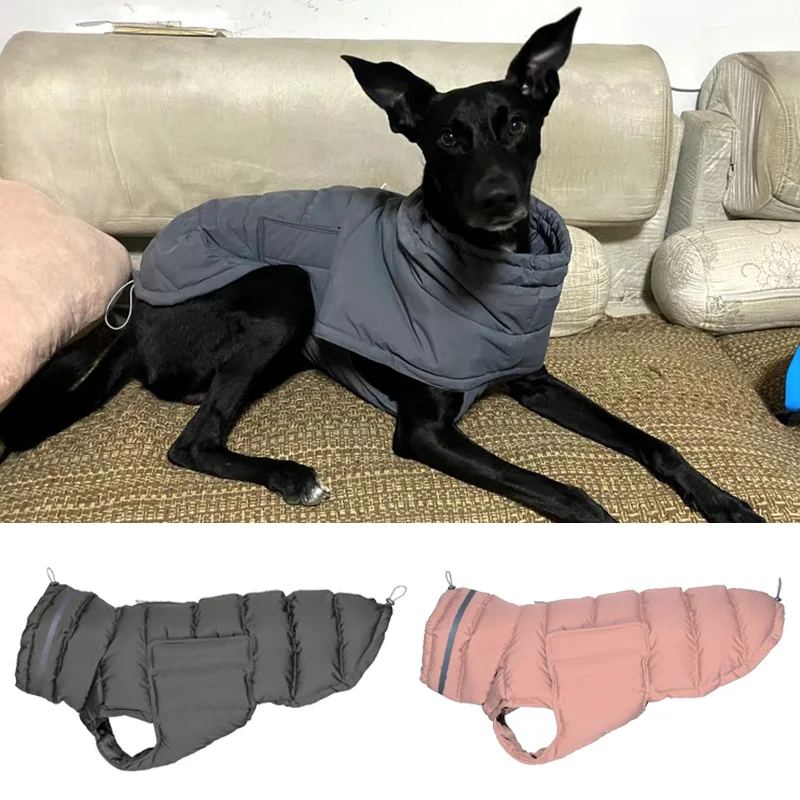 Windbreak Pet Clothes Winter Warm Thicken Puppy Dog Down Jacket for Small Medium Dogs Whippet Greyhound Coats mascotas Clothing