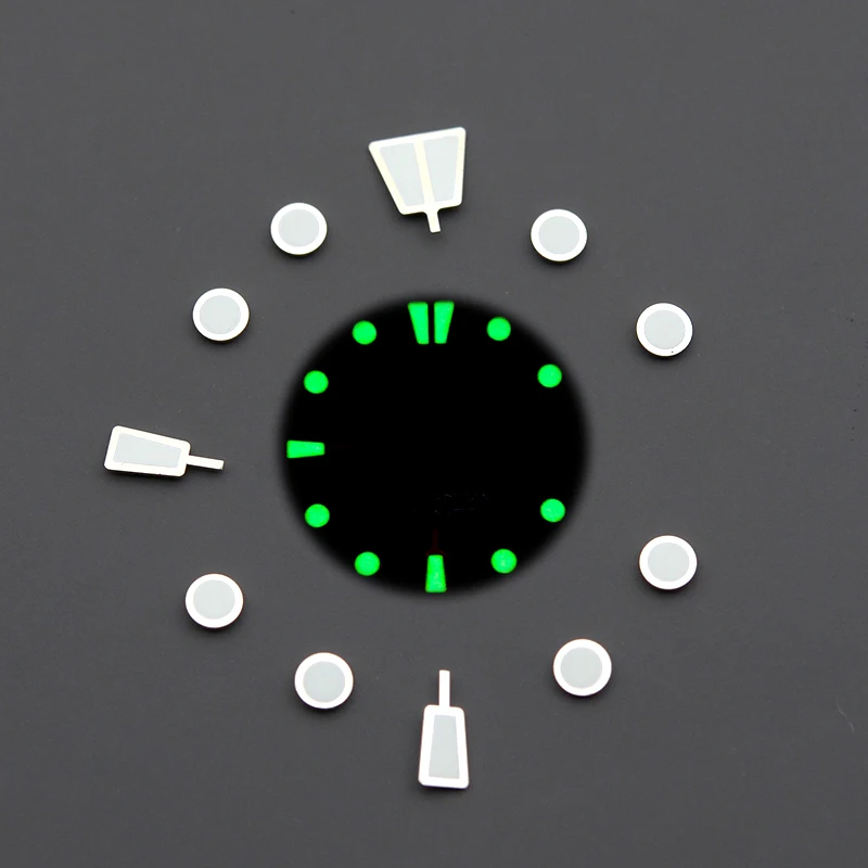 Green Luminous Watch Dial Hour Indices Markers For Sub GMT SKX007 SKX009 Men's Watch Dial Accessories Aftermarket Replacts Parts