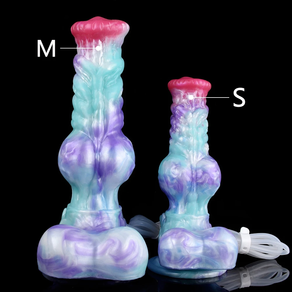 FAAK Silicone Large Knot Dog Squirting Penis With Suction Cup Ejaculation Dildo Female Masturbator Couple Flirting Products