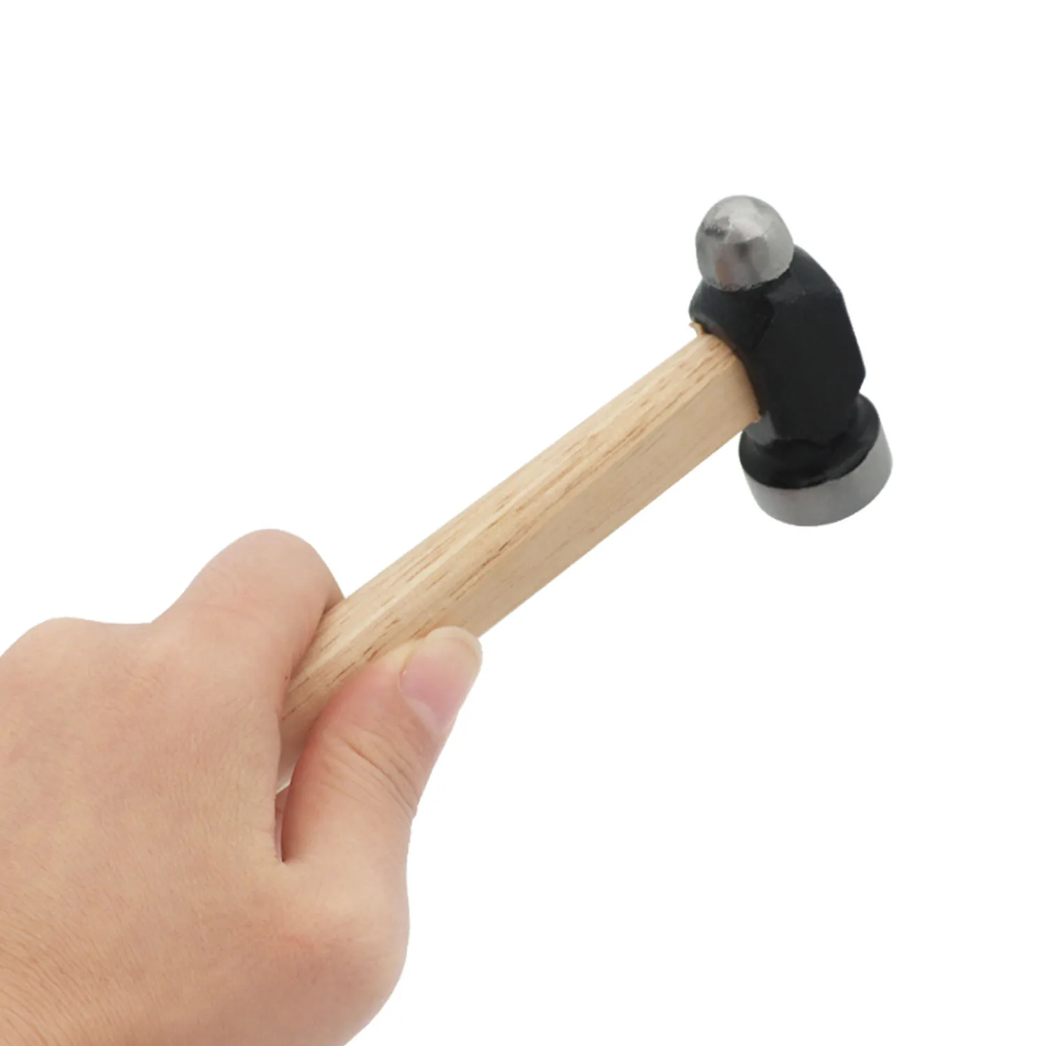 Double-Faced Rubber Mallet Hammer with Wood Handle - 25mm Metal Mallet for Jewelers, Woodworking, Leather Crafts