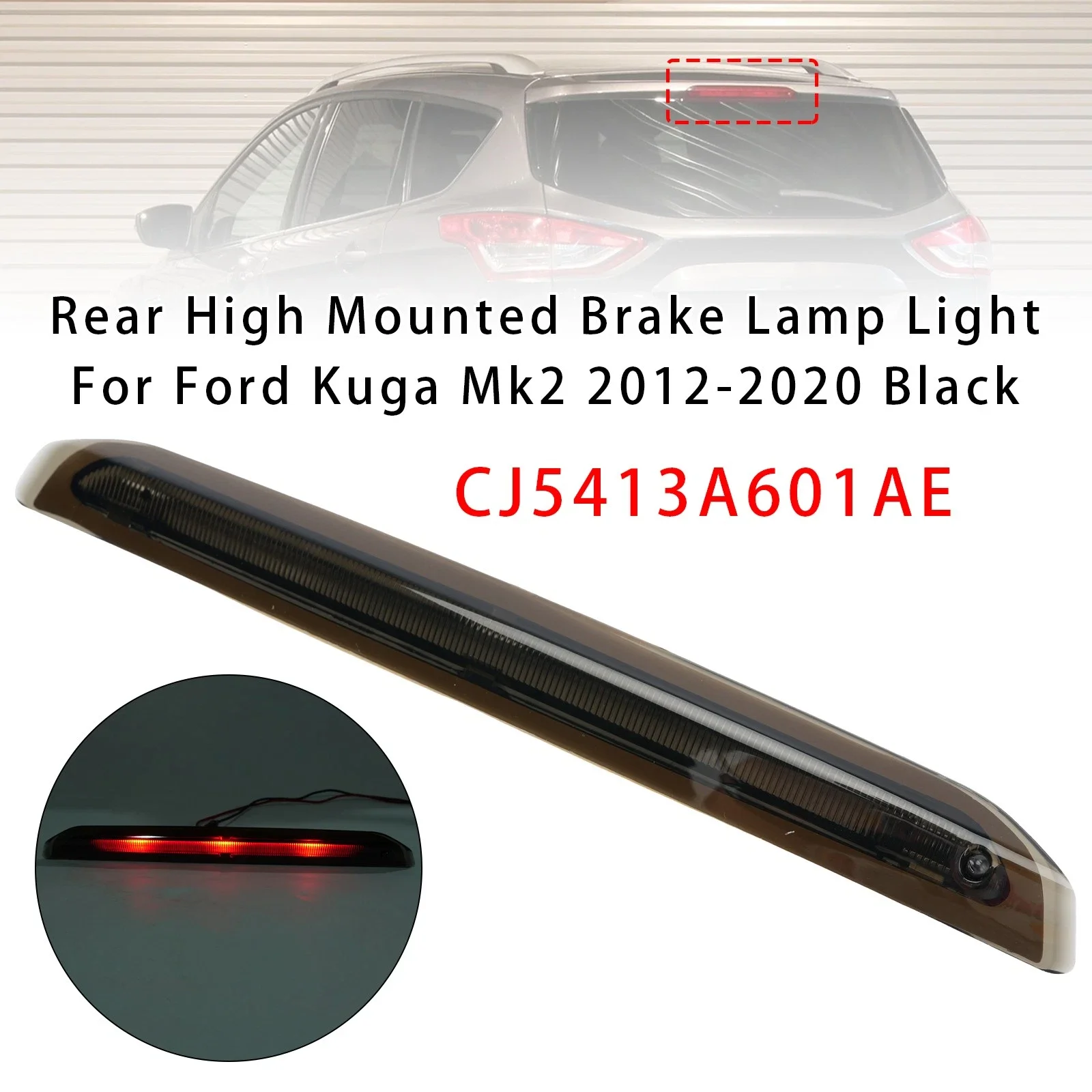 Red Black High Mount Third Brake Stop Light Warning Lamp Signal Light For Ford Escape/Kuga MK2 TE TF DM2 2012-2020 CJ5413A601AC