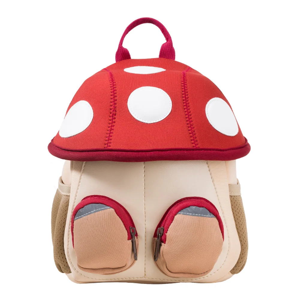 Toddler Cartoon Mushroom Backpack Cute Mini Travel Bag Wide Straps Schoolbag With Non-slip Chest Buckle for Girls Boys