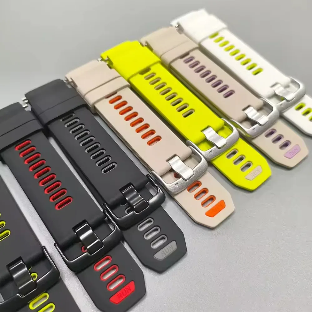Official Silicone Strap for Garmin Forerunner 970 955 945 935 745 Two-tone Comfortable Braceleta Forerunner 965 Wristband Correa