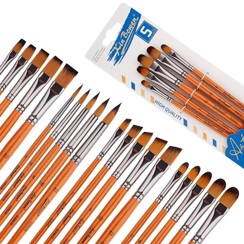 

5pcs/set Watercolor Brush Pen 예술용품 Acuarelas Pinceles Nylon Wool Painting Acrylic Paint Brush Drawing Art Supplies Stationery