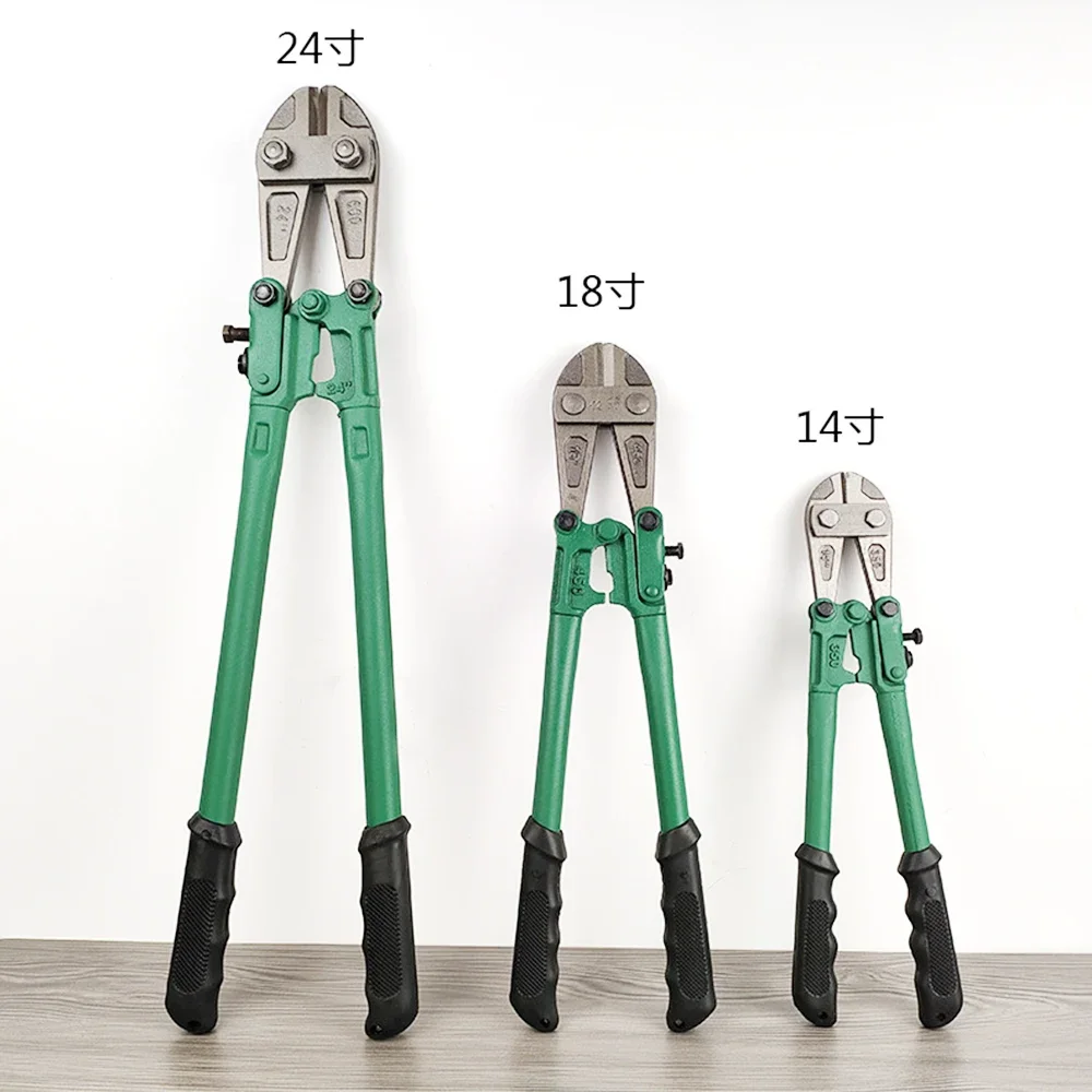 14/18 Inches Bolt Cutters Wire Cutting Pliers Multifunction Flat Nose Cut Steel Cables Clippers Heavy Duty Hand Tool