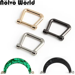 10/50/100PCS 20MM Metal Detachable Open Screw Rectangle Ring Buckles For Bags Strap Belt Connector Shackle Clasp Accessories