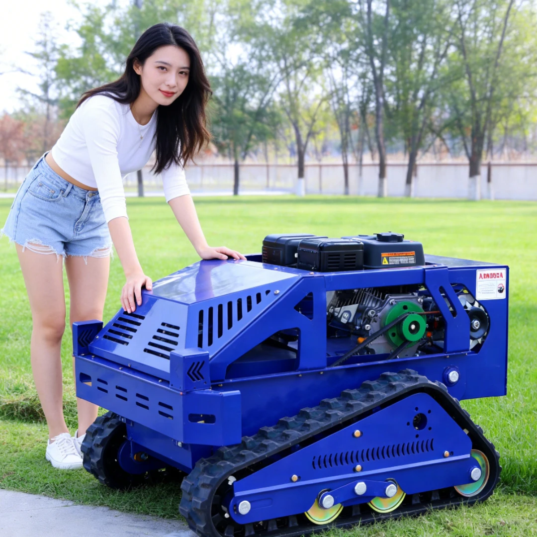 

Customized CE EPA diesel engine all-terrain agricultural rubber remote-controlled robot flail mower
