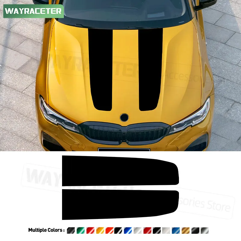 

Car Engine Cover Decal Hood Bonnet Stripes Sticker For BMW 3 Series 2025 G21 320d M Performance G20 M340i 330e 330i Accessories