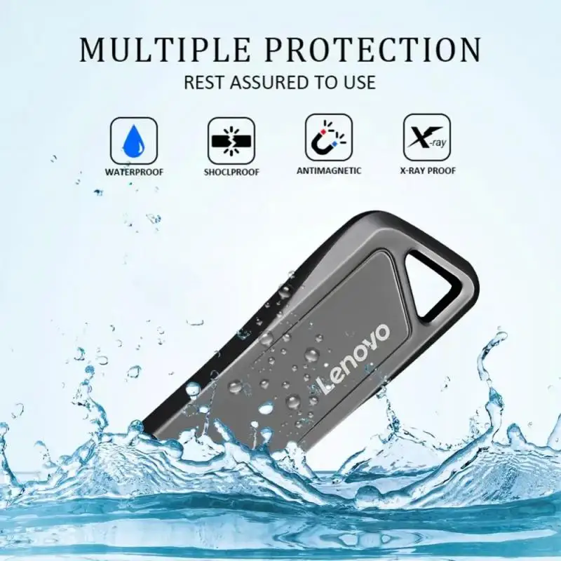 Lenovo 2TB Usb 3.0 Flash Drives High Speed Metal Pendrive 1TB 512GB 256GB Portable Usb Drive Waterproof Memoria Usb Flash Disk