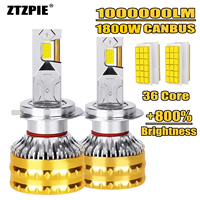 ZTZPIE 6500K HB3 HB4 9005 9006 H1 H7 H4 H11 Bulb Canbus Led Lamp CSP 9570 Power Car Headlight Light Fog Light 1800W 1000000LM