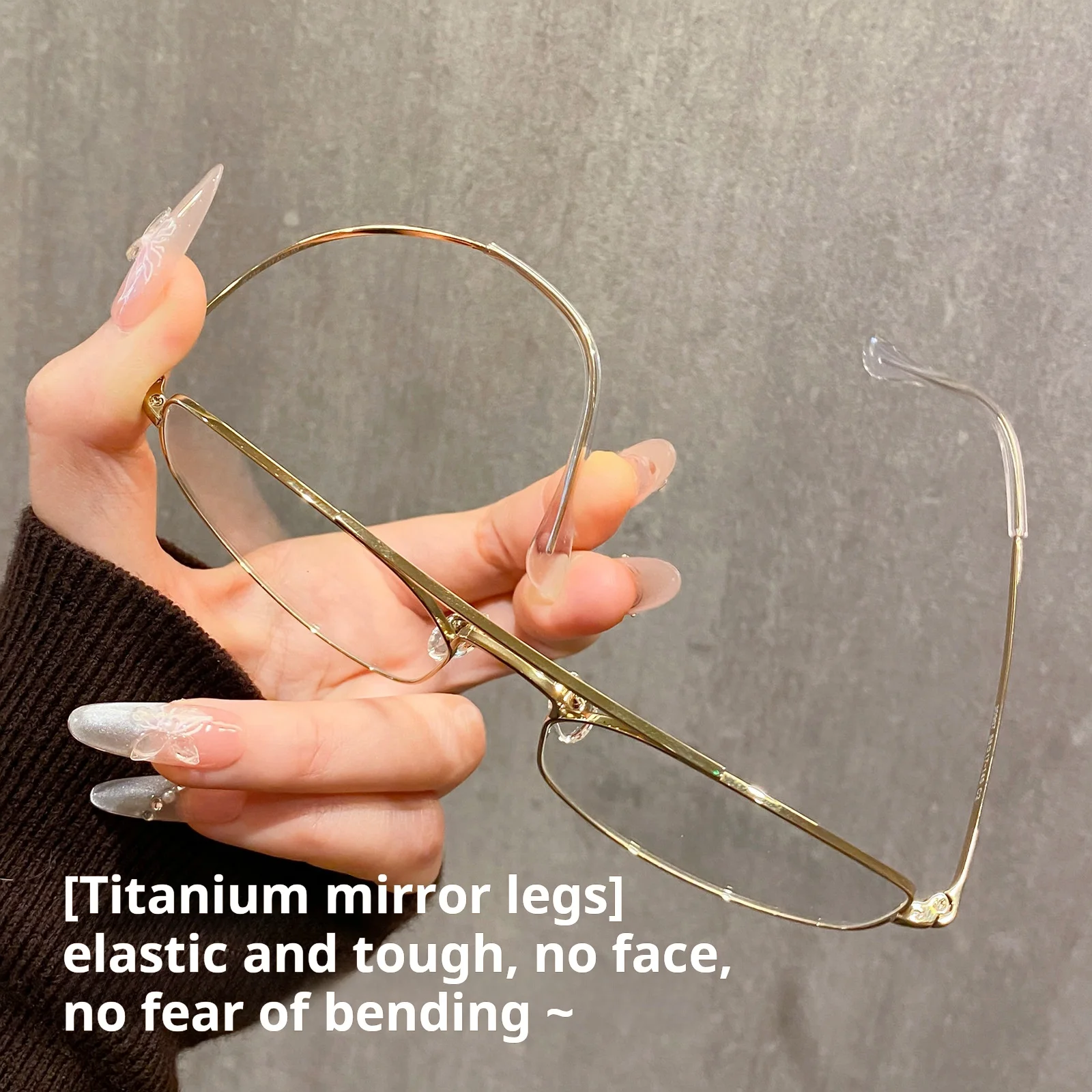 YIMARUILI موضة الاتجاه الطيار الرجال والنساء نظارات خفيفة للغاية التيتانيوم حجم كبير الرجعية البصرية وصفة طبية النظارات الإطار 30 #3