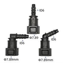 7.89mm 7.89 ID6 Fuel line quick connector 5/16 Fuel pipe joint plastic fittings female connector with double lock 2pcs a lot