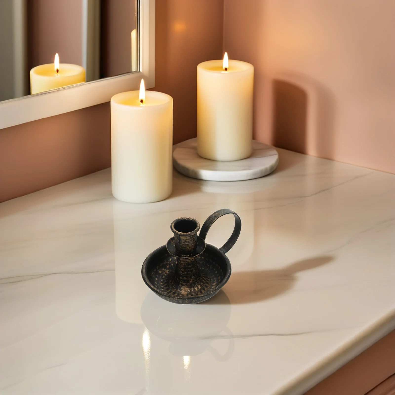 

Candlestick Holders Metal Artistry Retro Taper Stand Farmhouse Decor Wedding Centerpieces Dining Table Stable Base