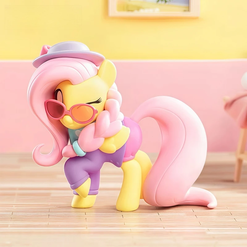 Caja ciega Original de la serie My Little Pony Fluttershy, colección de modelos de figuras, adornos, juguetes para niños, regalos de cumpleaños