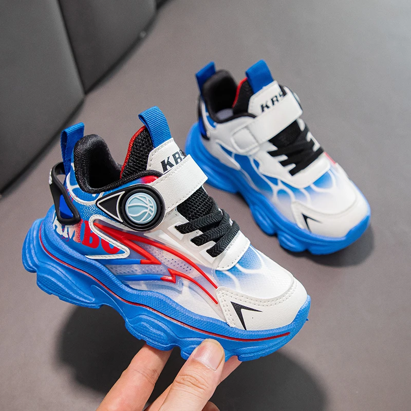 

Boys' soft-soled sports shoes 2025 new style Zhongda children's anti-slip basketball shoes Children's casual running shoes