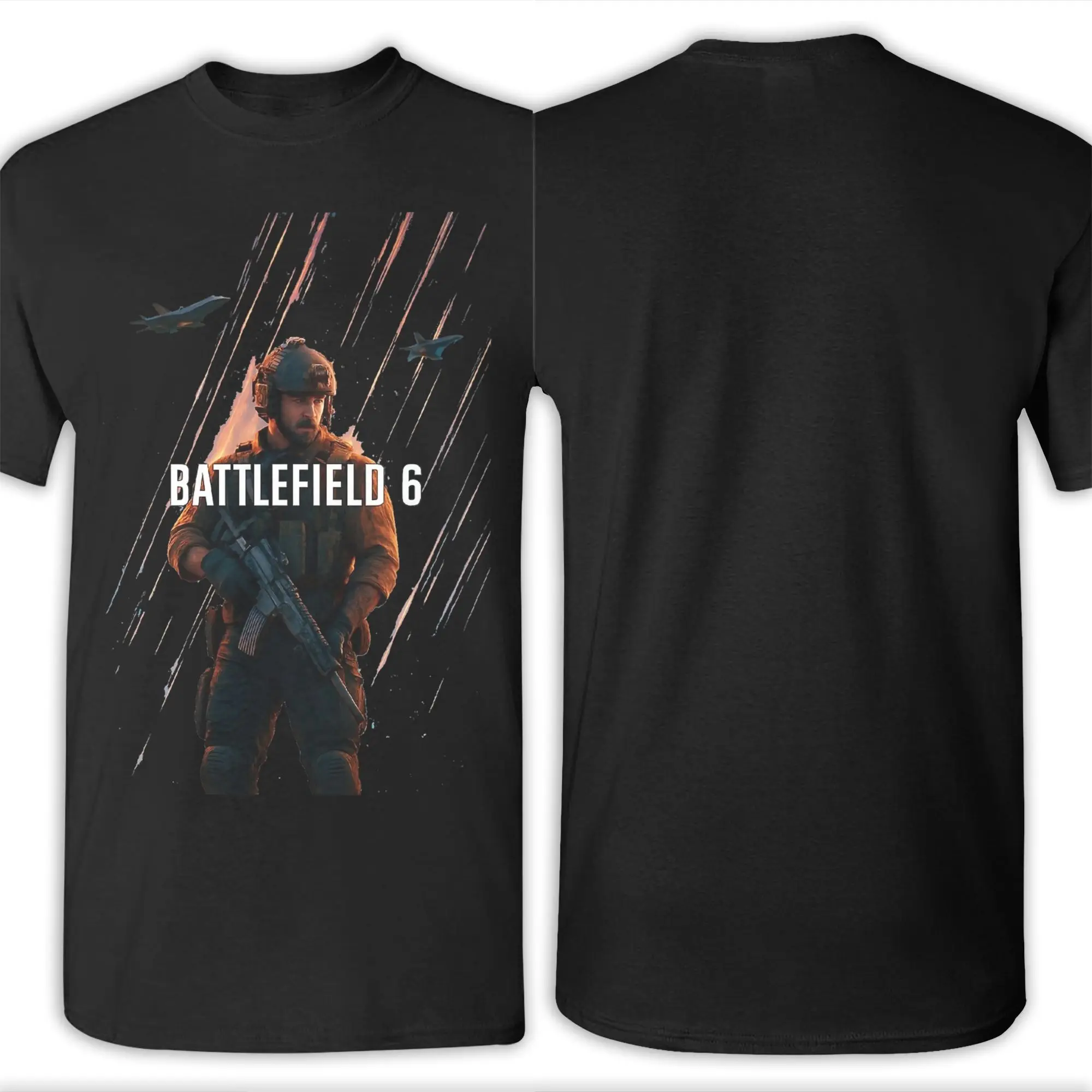الرجال النساء ساحة المعركة 6 ألعاب مضحكة BF6 قميص القطن جديد وصول تي شيرت تجهيزات الملابس #5